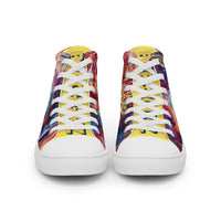 Yellow Porchgirlz Elephant high top canvas shoes