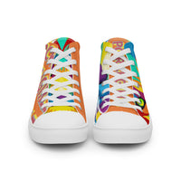 Orange Porchgirlz high top canvas shoes