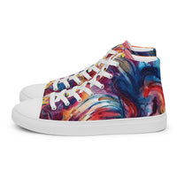 Pink Porchgirlz Elephant high top canvas shoes