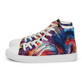 Black Porchgirlz Elephant Print high top canvas shoes