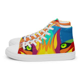 Orange Porchgirlz high top canvas shoes