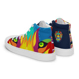 Navy PORCHGIRLZ high top canvas shoes