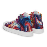 Red Porchgirlz Elephant Print high top canvas shoes