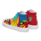 Red Porchgirlz high top canvas shoes