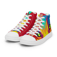 Red Porchgirlz  high top canvas shoes