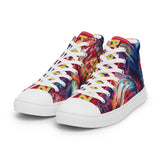 Red Porchgirlz Elephant Print high top canvas shoes