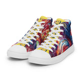 Yellow Porchgirlz Elephant high top canvas shoes