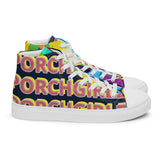 Navy PORCHGIRLZ high top canvas shoes