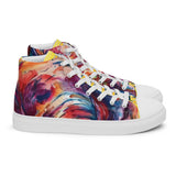 Yellow Porchgirlz Elephant high top canvas shoes