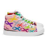 PORCHGIRLZ Breast Cancer Awareness Women’s high top canvas shoes