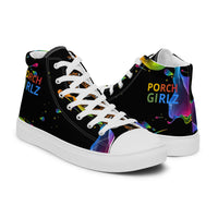 PORCHGIRLZ BLACK Women’s high top canvas shoes