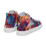 Black Porchgirlz Elephant Print high top canvas shoes