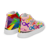 PORCHGIRLZ Breast Cancer Awareness Women’s high top canvas shoes