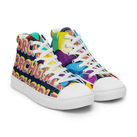 Navy PORCHGIRLZ high top canvas shoes