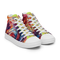 Mindaro Porchgirlz Elephant Print high top canvas shoes