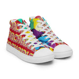 Red Porchgirlz high top canvas shoes