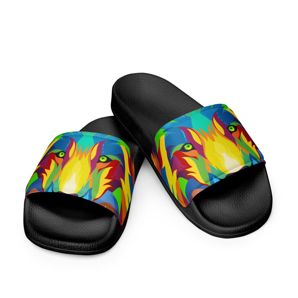 PORCHGIRLZ LION HEAD LOGO Women's slides